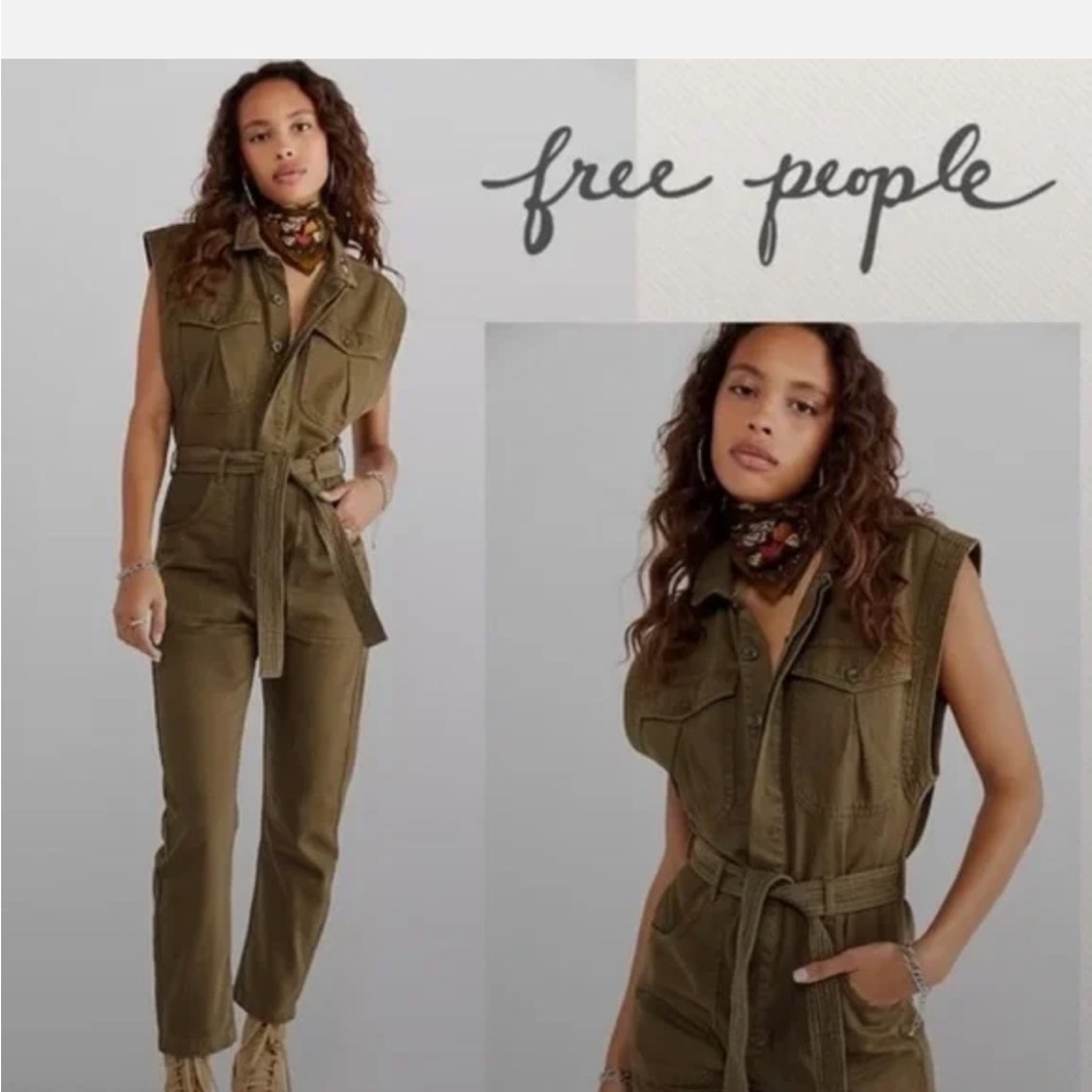 We The Free Military Green Jumpsuit